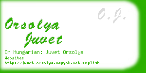 orsolya juvet business card